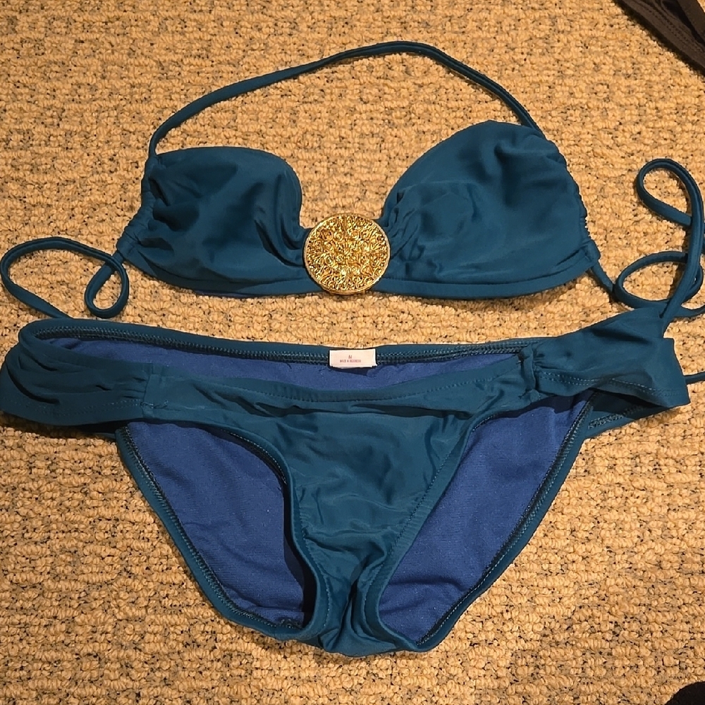 Xhilaration Blue Bikini Set Classic Swimwear